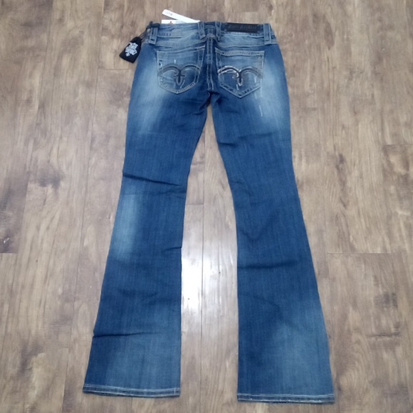 Rock Revival Women's 26 Bootcut Alanis Embellished Embroidered Distressed NWT - Picture 6 of 12